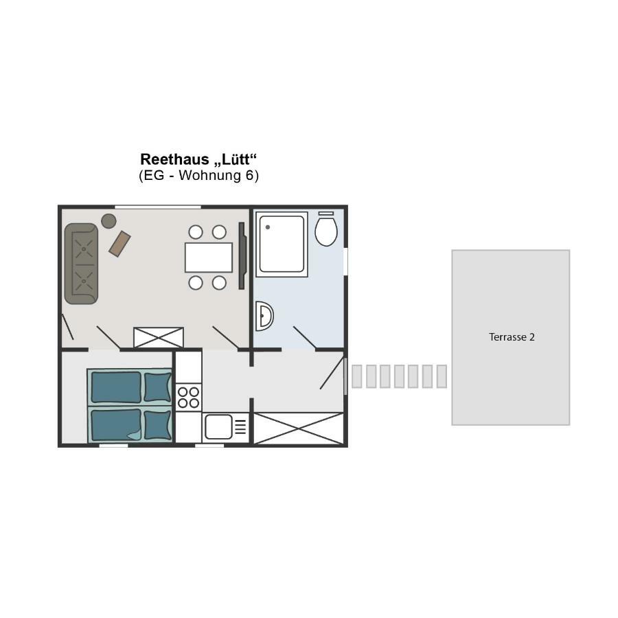 Reetferienhaus - Schaprode Hafen Екстериор снимка